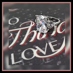 💗17CT! DIAMOND(Lab)CUSHION CUT w/ HEARTS💗6,7.5,8
